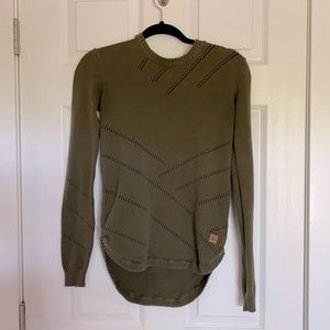 Tentree Olive Crew Neck Sweater XS